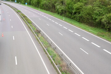 empty Autobahn in Luxembourg - obrazy, fototapety, plakaty