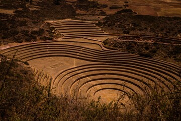 Terraces of Moray, an archaeological site in Peru