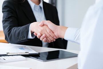 Professional Handshake Over Business Deal