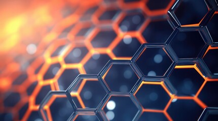 Abstract hexagon background, molecular sci fi scientific design. Graphic concept for your design