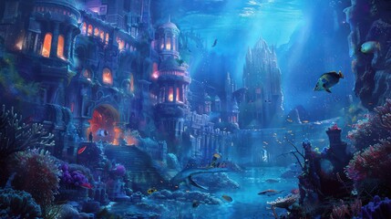 Underwater City at Twilight