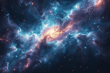 A captivating deep space wallpaper showcasing distant galaxies, radiant nebulae, and twinkling stars, offering a mesmerizing glimpse into the mysterious and enchanting wonders of the universe