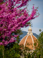 Italia, Toscana, Firenze,  il giardino della Villa Bardini e panorama su Firenze.