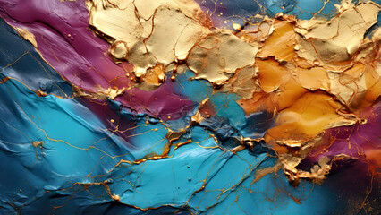 Naklejka premium Trendy colorful paint explosion. Abstract artwork style, inspired by 3d fluid art. Luxury abstract background and wallpaper. Artwork for yours cover, poster, design, header