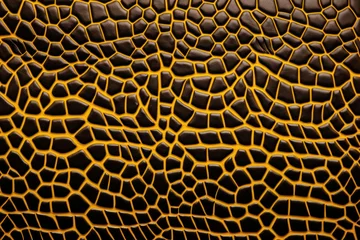 Wandcirkels tuinposter reptile skin close-up macro, crocodile skin, back © daniiD