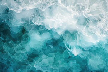 Obraz premium Abstract hexagonal waves on a sea