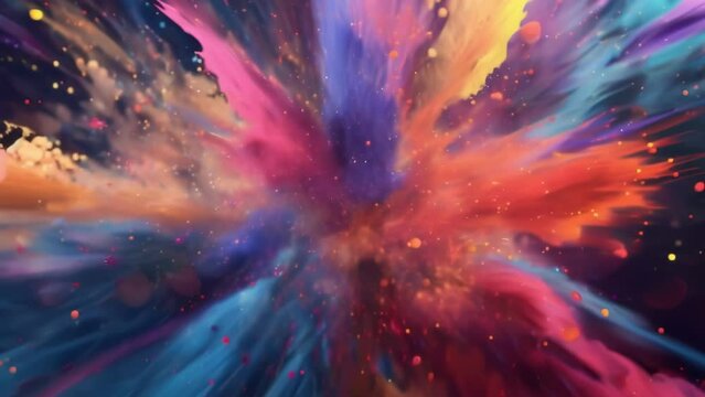 The dazzling spectacle of colorful explosions leave viewers in awe as they dance and swirl in the air.