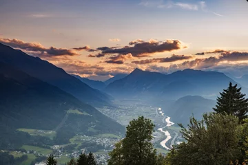 Foto auf Leinwand Scenic view from Mösern near Seefeld in Tyrol, Austria, overlooking the stunning Inntal valley. © Marcel Otterspeer