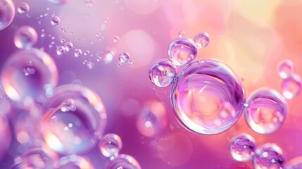 Vibrant Abstract Bubble Background with Colorful Bokeh