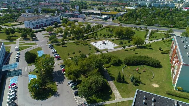 Square Skwer Pck Inowroclaw Szpital Park Aerial View Poland
