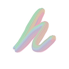 letter oilpaint style h ILLUSTRATION