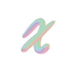 letter oilpaint style x ILLUSTRATION