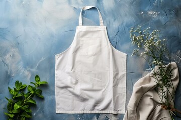 Functional Apron mockup background. Chef cooking food. Generate Ai