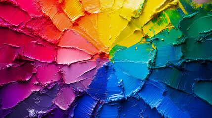 Rainbow Spectrum Palette, Artwork, Paint Catalog, Color Samples. Diversity, Equality, Harmony. Art Supplies, Classes, Creative Hobby, Self Expression. Renovation, Design, CMYK Printing, Production. 