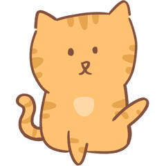 Orange cat cute emotion