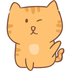 Orange cat cute emotion