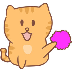 Orange cat cute emotion