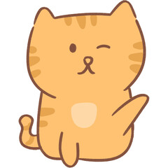 Orange cat cute emotion