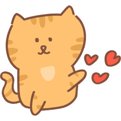 Orange cat cute emotion