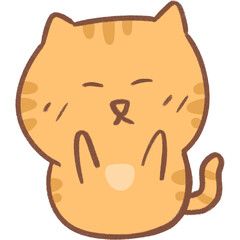 Orange cat cute emotion