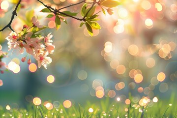  Illumination and spring blurred background