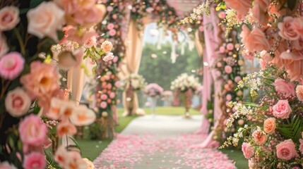 Fototapeta na wymiar Wedding Decoration Flower AI generated