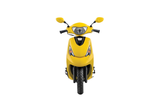 Yellow future scooter, electric scooter or scooty