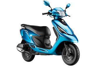 Blue future scooter, electric scooter or scooty