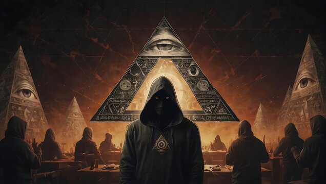 secret meeting of the illuminati, the Illuminati eye in the triangle, illuminati as reptilians, new world order