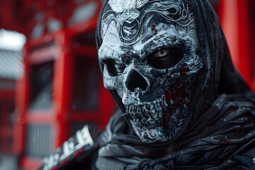 The Haunting Presence of the Undead Ronin:A Chilling Cinematic Encounter in Photographic Realism