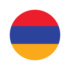 Armenia national flag vector illustration. Armenia  Round flag.
