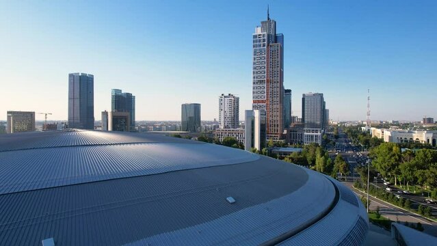 Tashkent city skyscrapers aerial