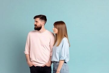 Fototapeta premium A man and a woman are standing next to each other