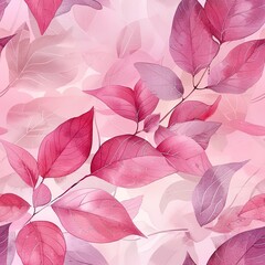 Soft watercolor cherry blossom leaves, seamless, spring light dreams. Seamless Pattern, Fabric Pattern, Tumbler Wrap, Mug Wrap.