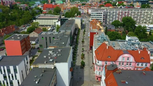 Panorama Krakowska Street Opole Aerial View Poland