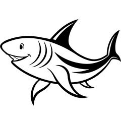 For T-shirt Design Vector illustration of a shark - Vector - Vector art - Vector illustration - Vector design - Latest Vector - Ultimate Vector - Premium Vector - Vector pro