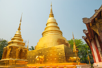 Naklejka premium Cedi of Wat Phra Singh Woramahawihan