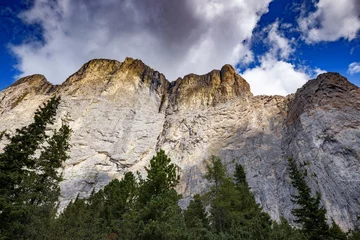 Foto auf Alu-Dibond Panoramic Views of the Majestic Dolomites near Canazei on SS242 © Marcel Otterspeer