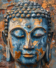 Fototapeta na wymiar Close up of a statue of a buddha
