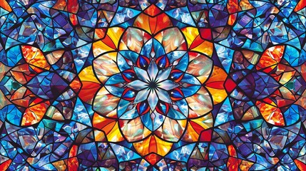 stained glass window flower