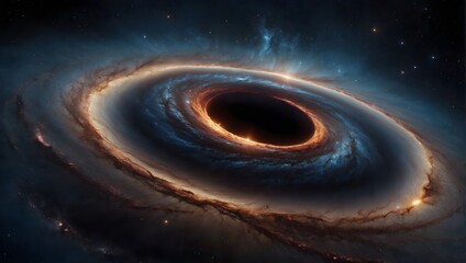 spiral galaxy in space, space portal, black hole