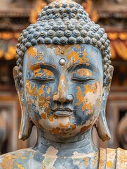 Close up of a buddha statue