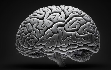 Brain Illustration: Neuroscience  - obrazy, fototapety, plakaty
