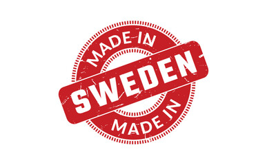 Made In Sweden Rubber Stamp
