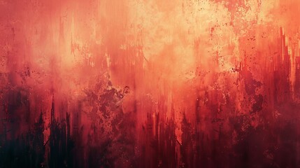 An abstract composition in dark reddish brown, taupe, and light peachy brown, symbolizing a personal journey of discovery and challenge with science, evil, and hero themes. - obrazy, fototapety, plakaty