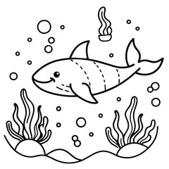     whimsical underwater world vector illustration.
