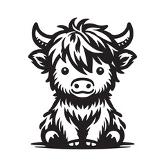 Highland Cow Svg Bundle, Silhouette, Vector