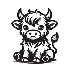 Highland Cow Svg Bundle, Silhouette, Vector