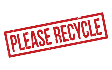 Please Recycle Rubber Stamp Seal Vector
