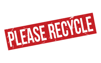 Fototapeta premium Please Recycle Rubber Stamp Seal Vector